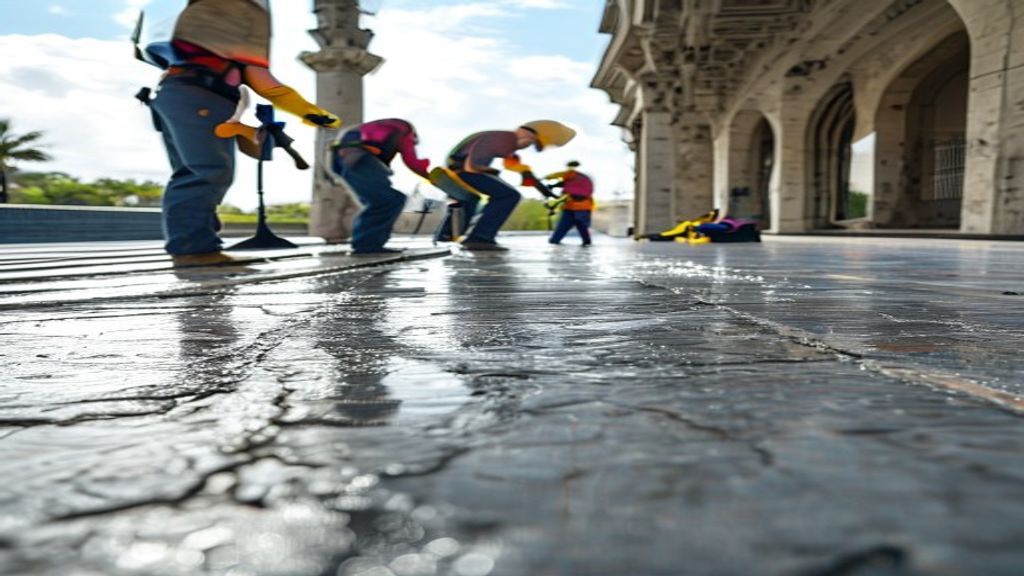 Waterproofing dak masjid di Magetan oleh tim ahli dengan bahan berkualitas