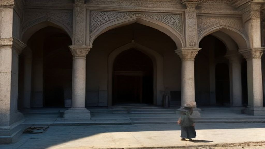 Pekerja profesional memasang paving di halaman masjid Magetan, layanan jasa pasang paving berkualitas.